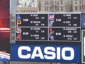 Out of town scoreboard...Liked it better than one at Citi Field...very descriptive