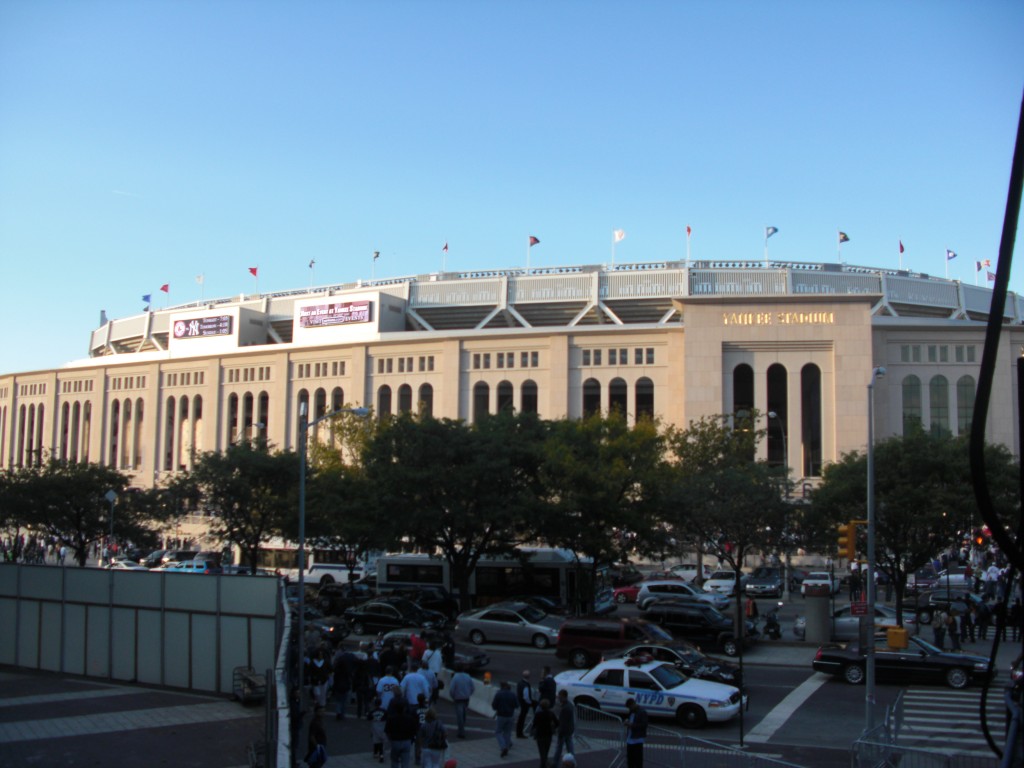 Outside view of the NEW Yankee Stadium
